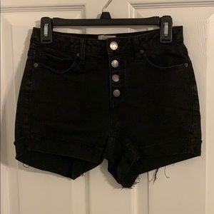 Black jean shorts